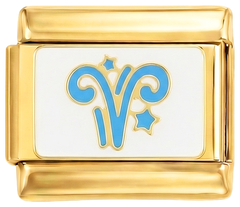 Väduren blå, på guld
