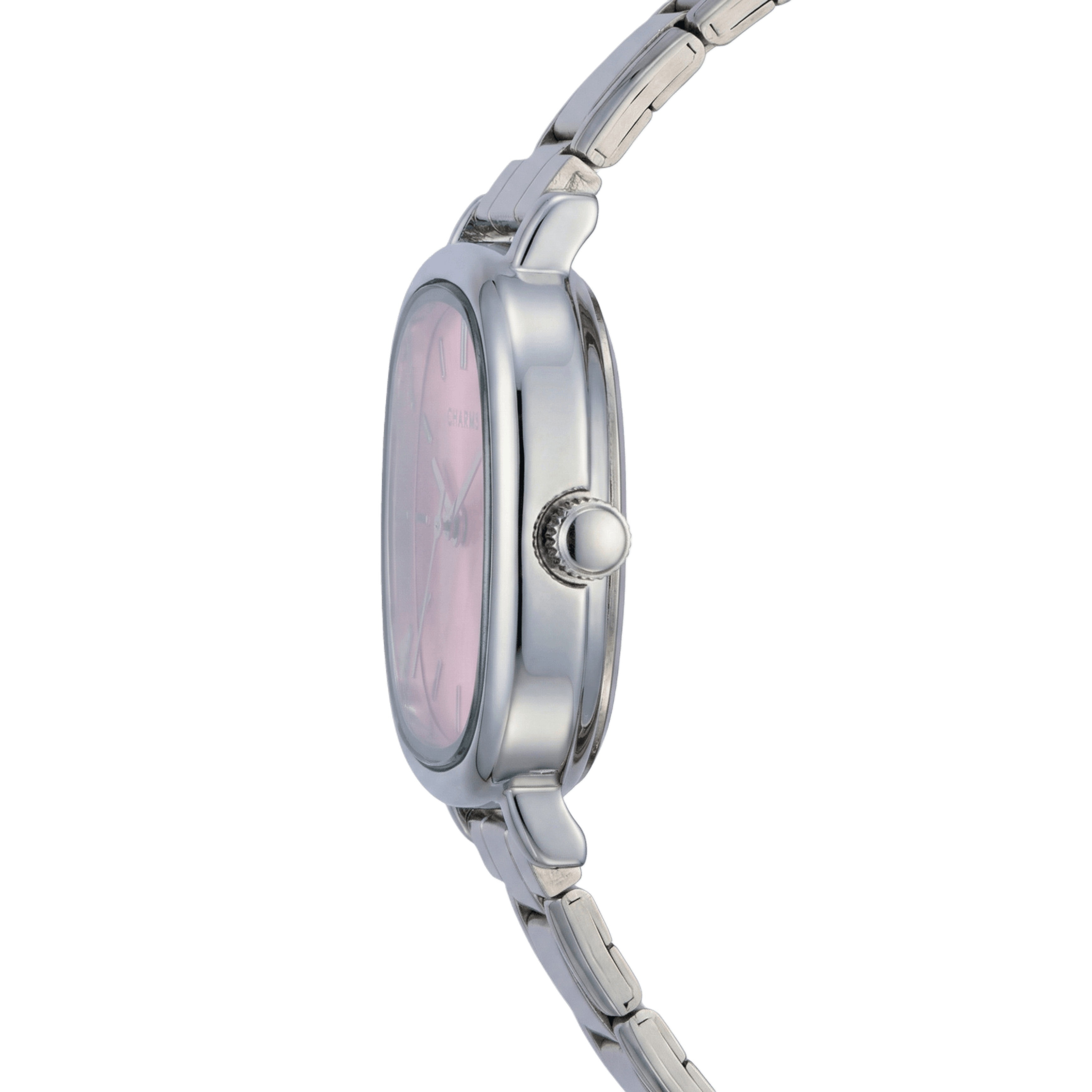 Capri – Silvermodell med rosa urtavla