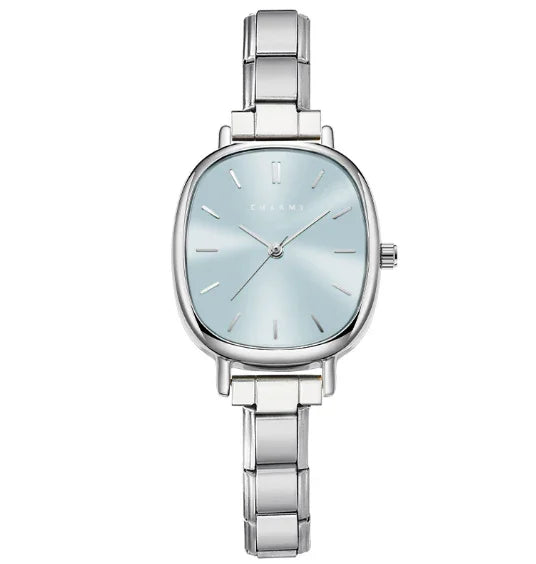 Capri – Silvermodell med blå urtavla