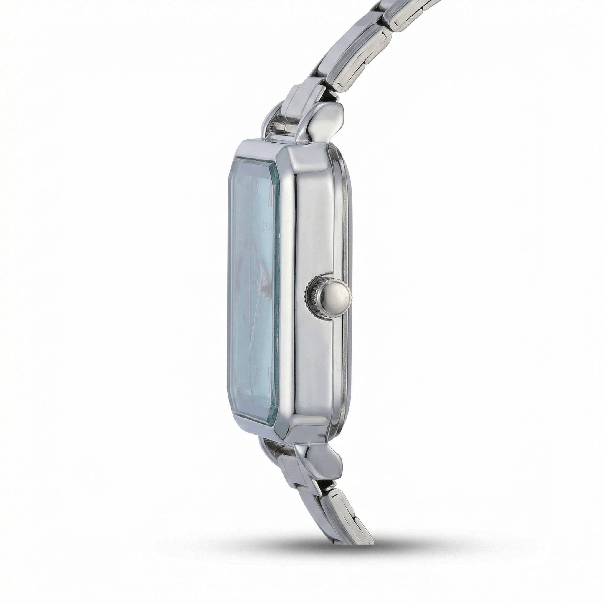 Como – Silvermodell med blå urtavla