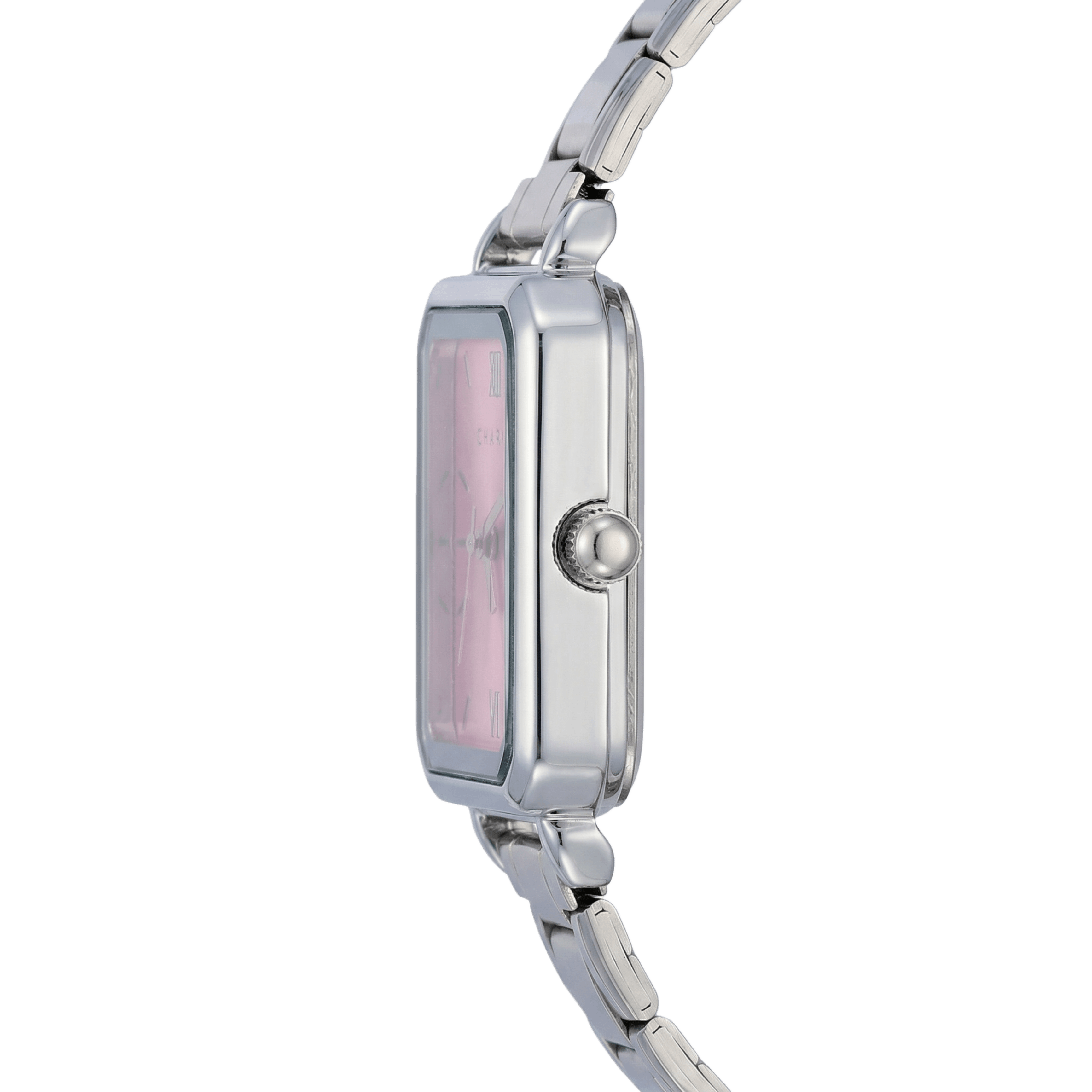 Como – Silvermodell med rosa urtavla