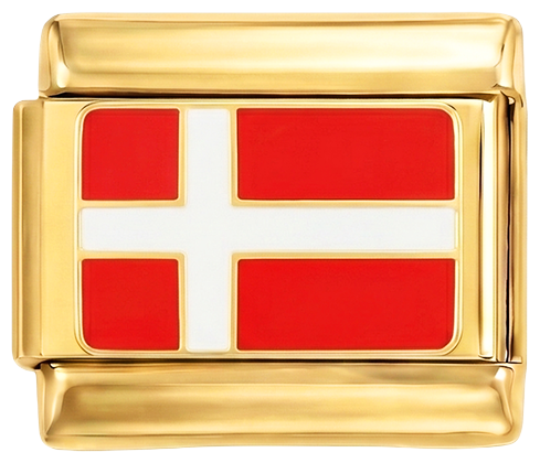 Danmarks flagga, i guld