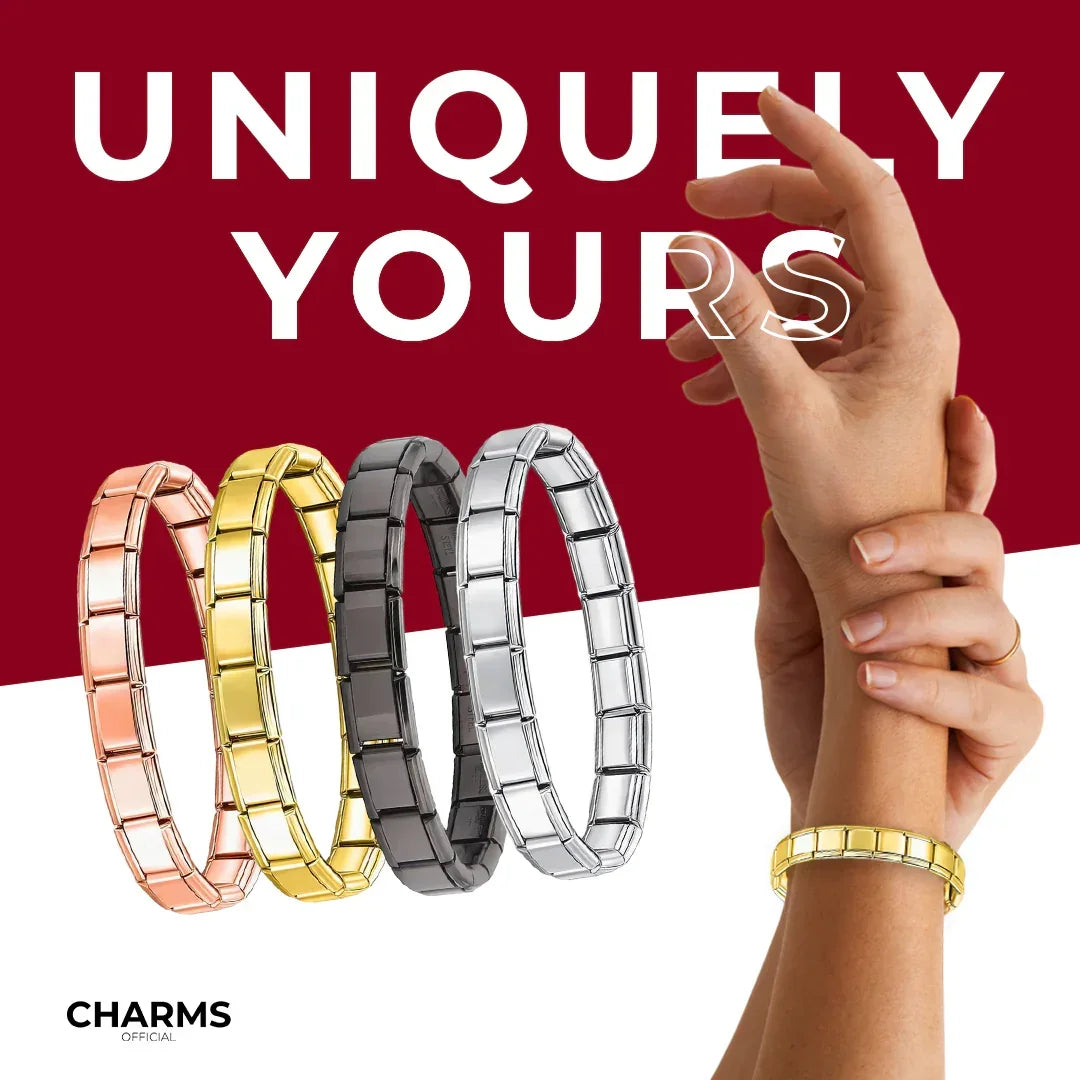 Charms-armband svart