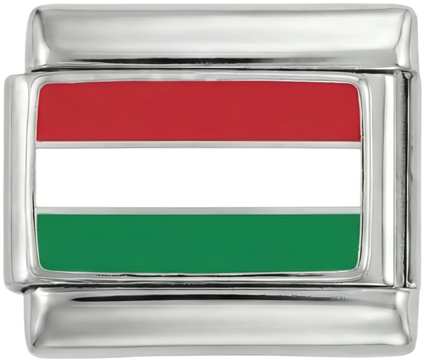 Ungerns flagga i silver