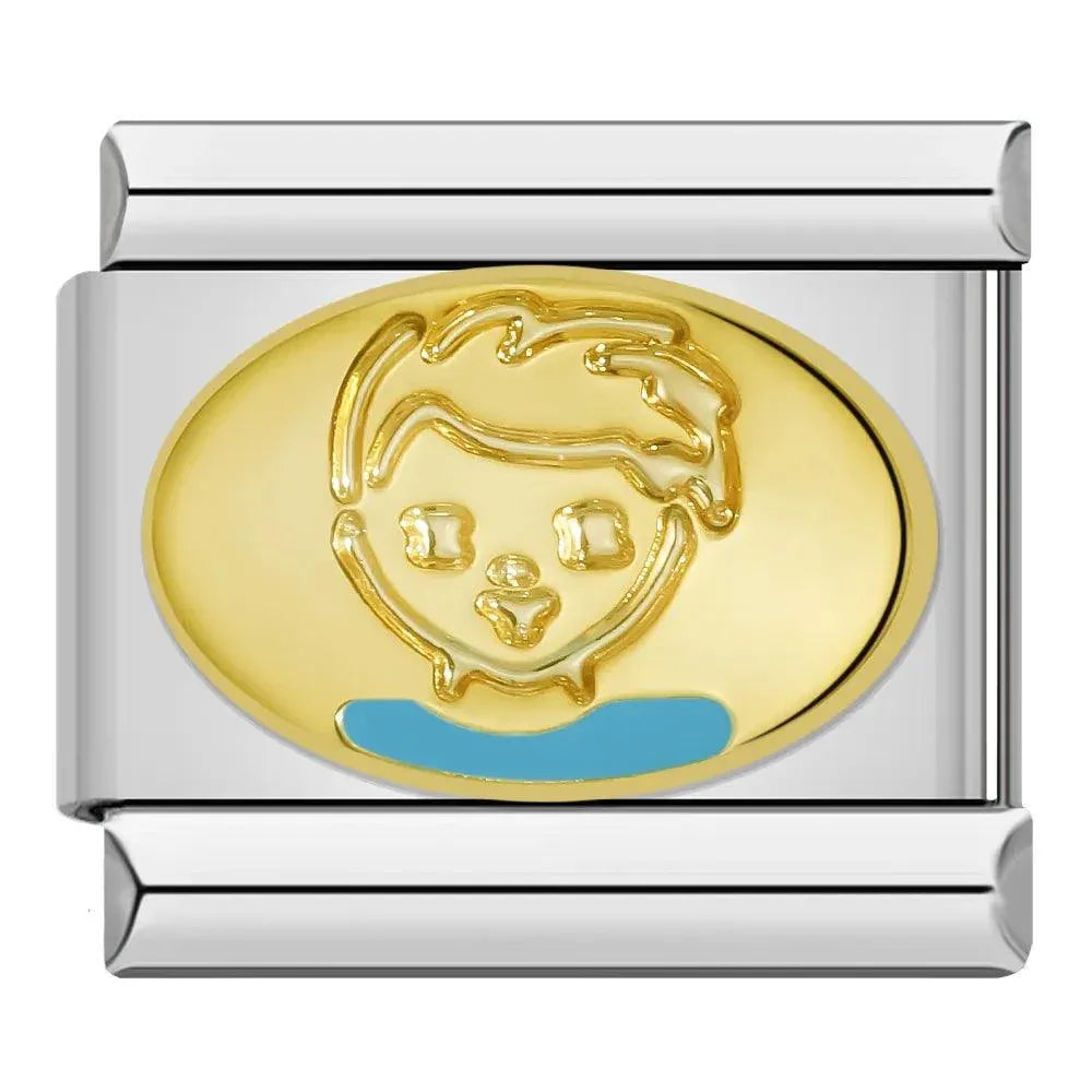 Little Boy in Gold with His Blue Outfit - Charms Official