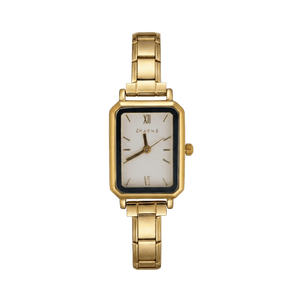 Como-klocka guld – vit urtavla