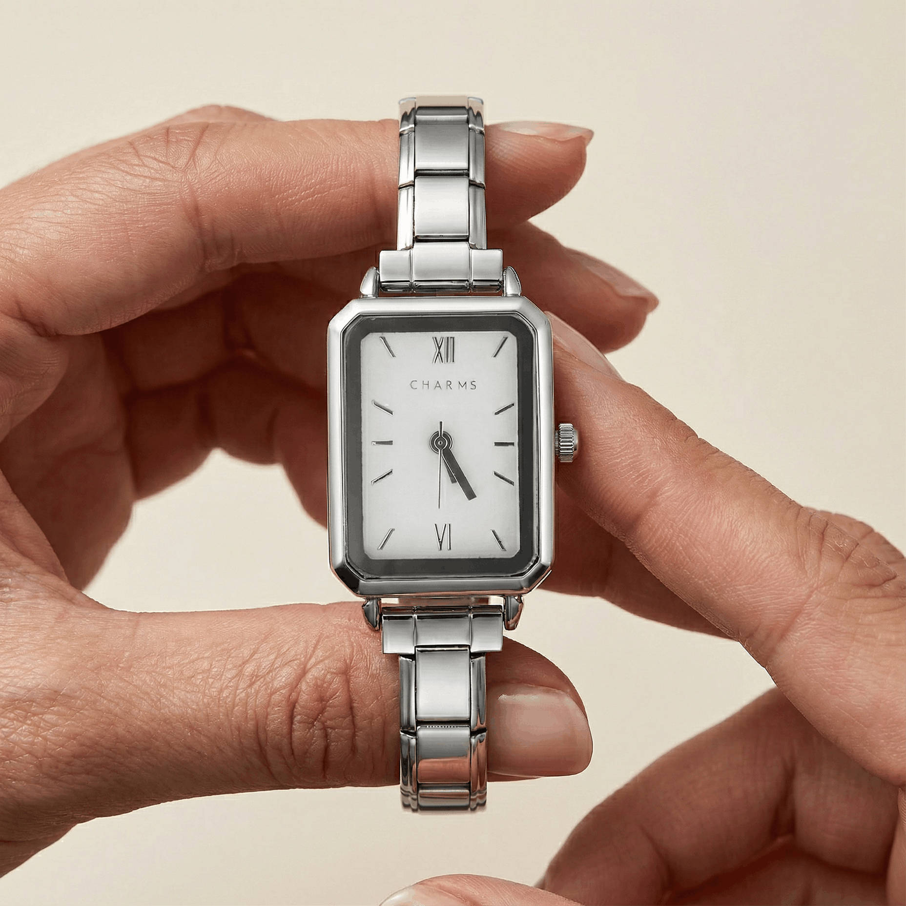 Como Watch Silver – White Dial Edition