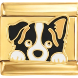 Dog Perky Ear on Gold