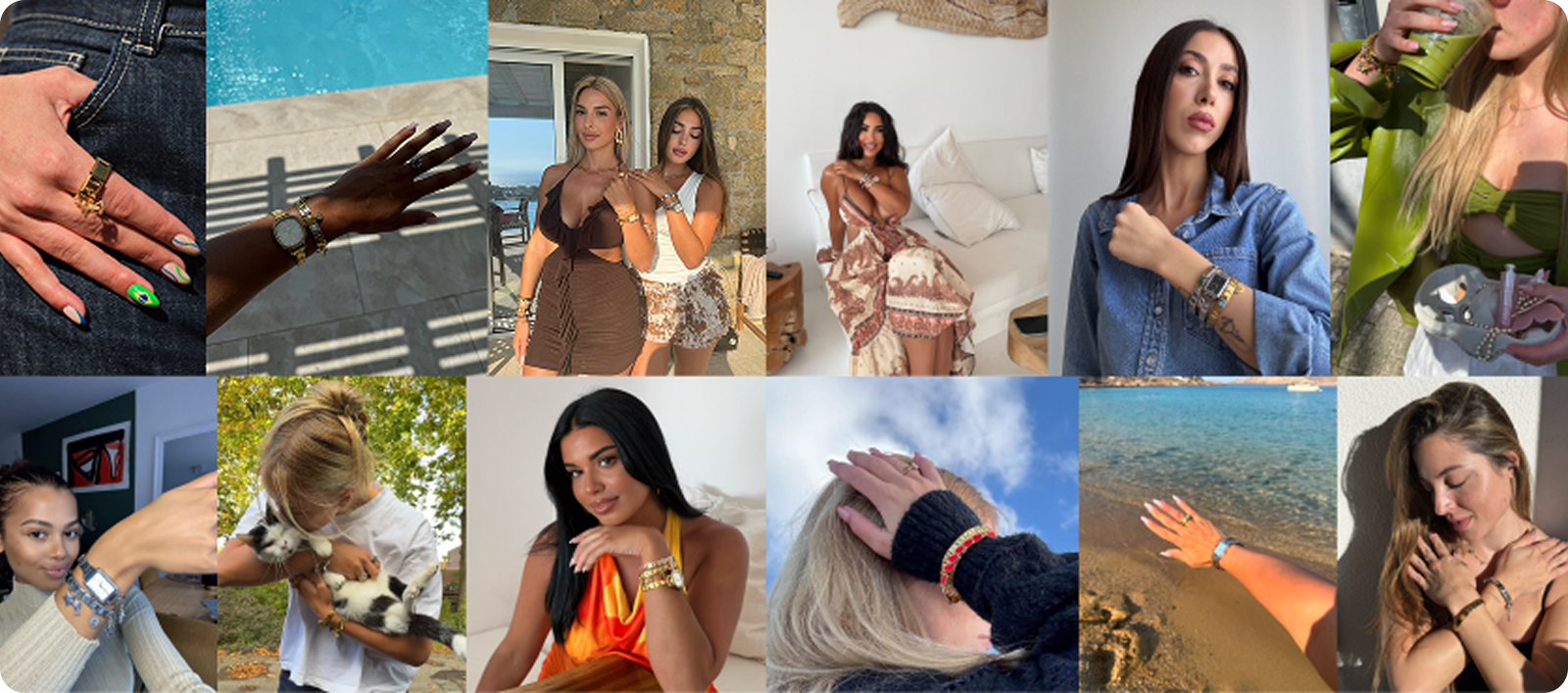 Collage med handleder från communityn
