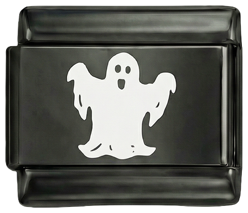 Ghost White on Black Charm