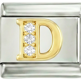 Letter D in Gold with Stones, on Silver - Letter-D-in-gold-with-stones-on-silver.png