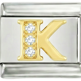 Letter K in Gold with Stones, on Silver - Letter-K-in-Gold-with-Stones-on-Silver.png