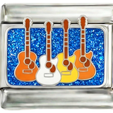 Flera gitarrer i silver