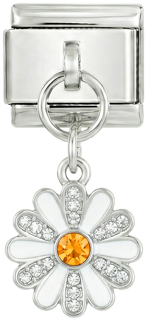 White Flower with Stones, on Silver - White-Flower-with-Stones-on-Silver.png