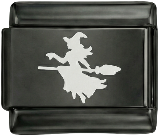 Witch on her Broom in White on Black Charm - Witch-on-her-Broom-in-White-on-Black-Charm.png