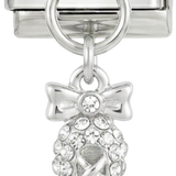 Ballerina Shoe with Stones and Bow on Silver - ballerina-shoe-with-stones-and-bow-on-silver.png