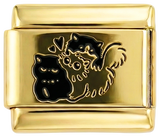 3 kramande katter på guld