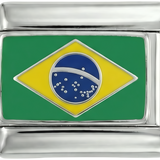 Brasiliens flagga, på silver