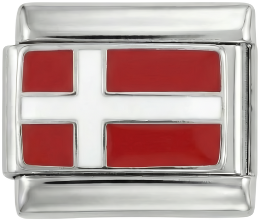 Denmark Flag, on Silver - denmark-flag-on-silver.png