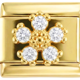 Flower with White Stones on Gold - flower-with-white-stones-on-gold.png
