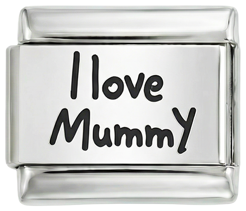 I Love Mummy, on Silver - i-love-mummy-on-silver.png