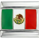 Mexico Flag, on Silver - mexico-on-silver.png