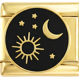 Moon and Sun in Black Circle on Gold - moon-and-sun-in-black-circle-on-gold.png