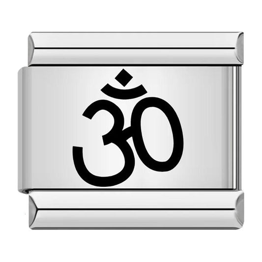 Om ॐ, on Silver - Charms Official