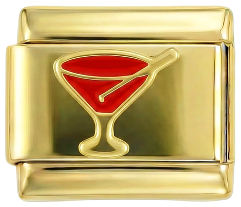 Red Cocktail in its Gold Glass, on Gold - red-cocktail-in-its-gold-glass-on-gold.png