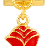 Rose with Stem Hanging on Gold - rose-with-stem-hanging-on-gold.png